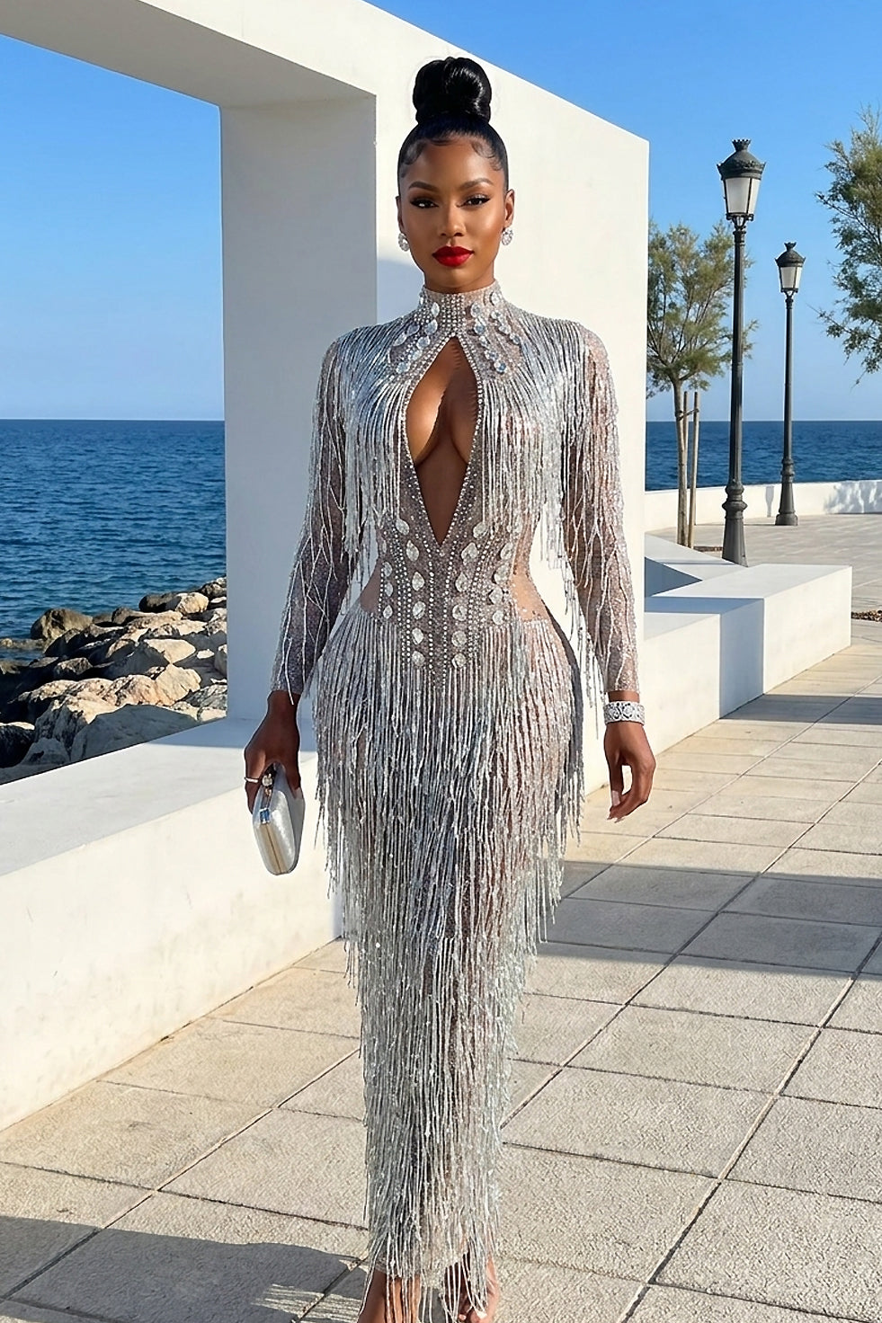 Deja Diamante Maxi Dress (Ready To Ship)
