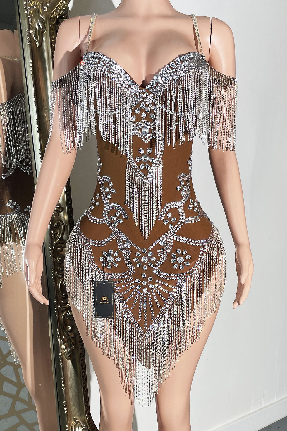 Tiffany Diamante Tassel Dress
