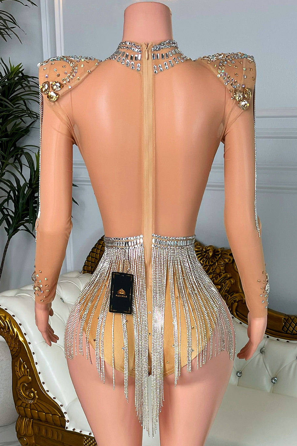 Diamond Drip Gold Bodysuit(Ready To Ship)