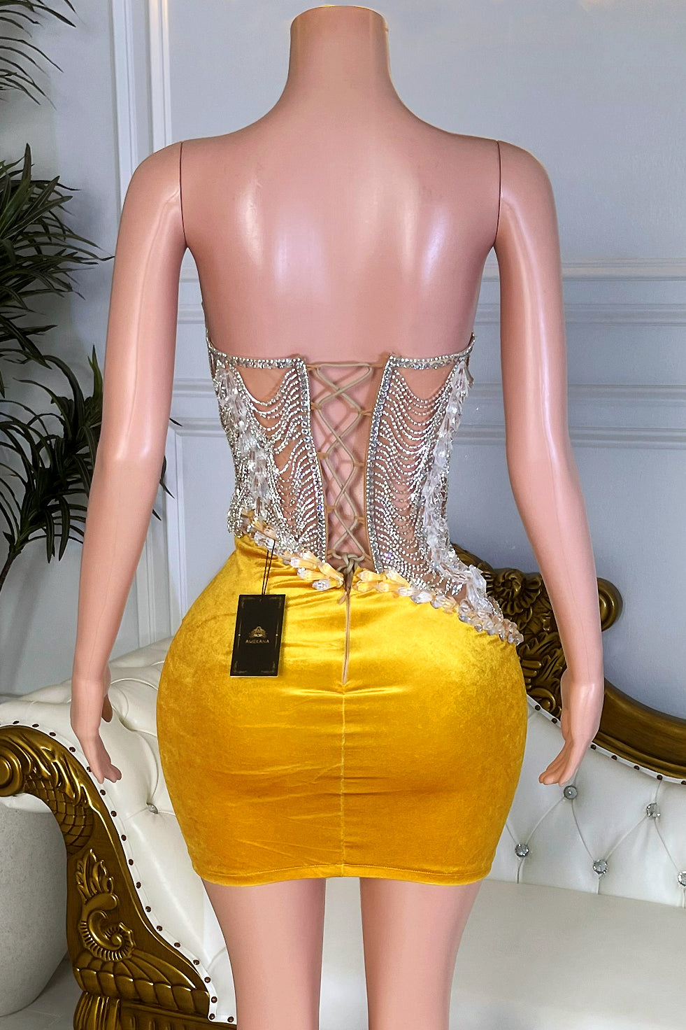 Disco Doll Yellow Dress(Ready To Ship)