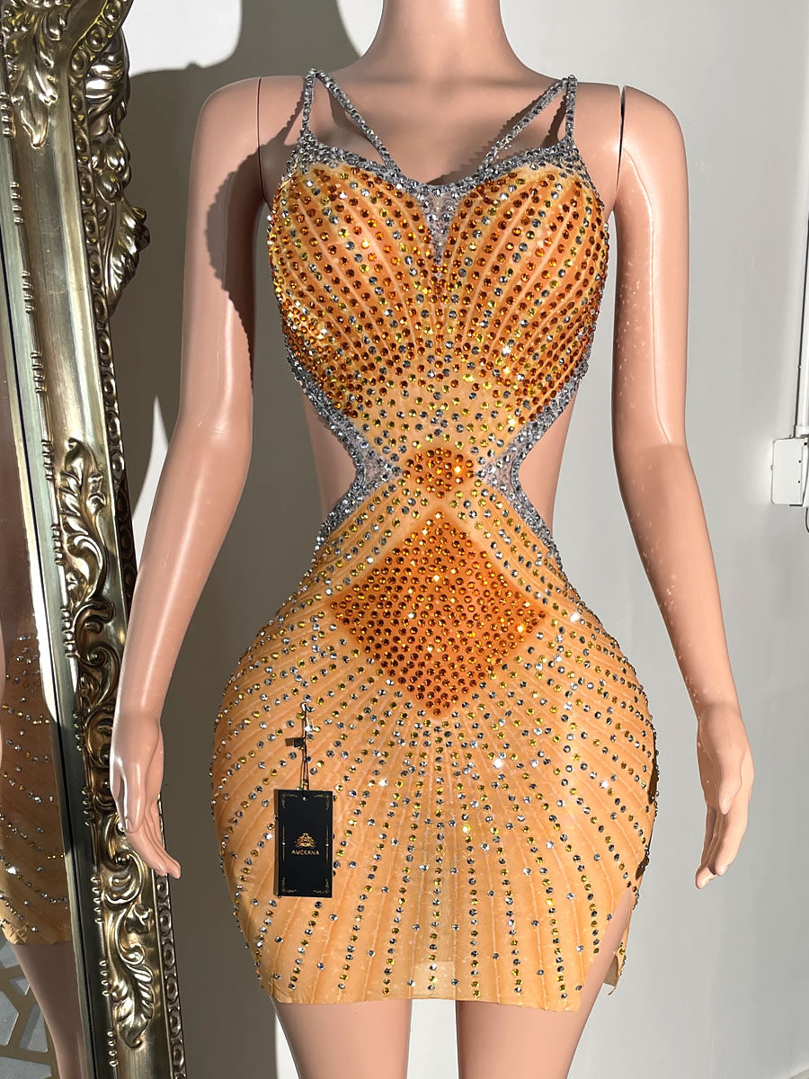 June Diamante Dress (Ready To Ship) - AMEKANA.COM