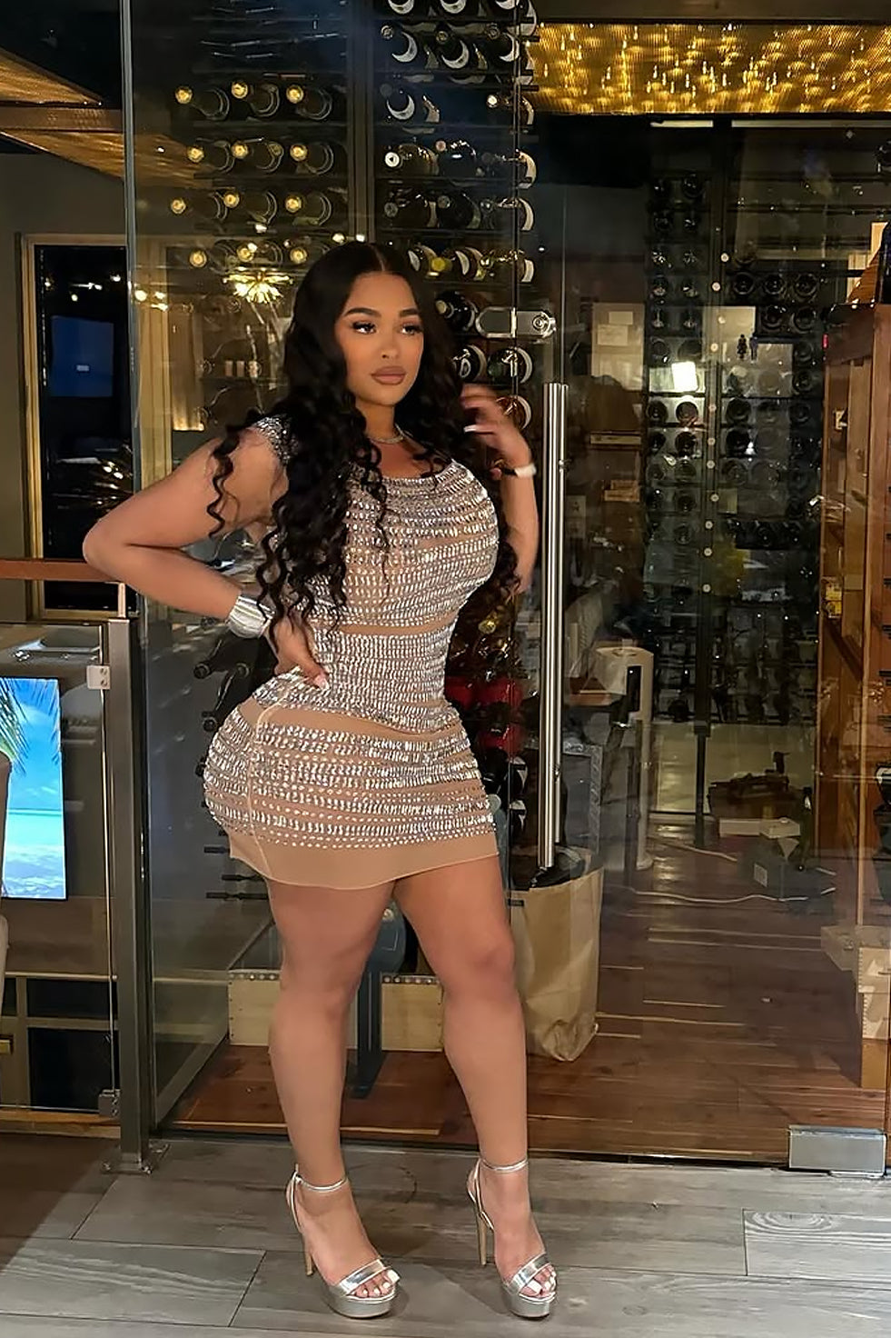 Cello Diamante Dress (Made to Order)