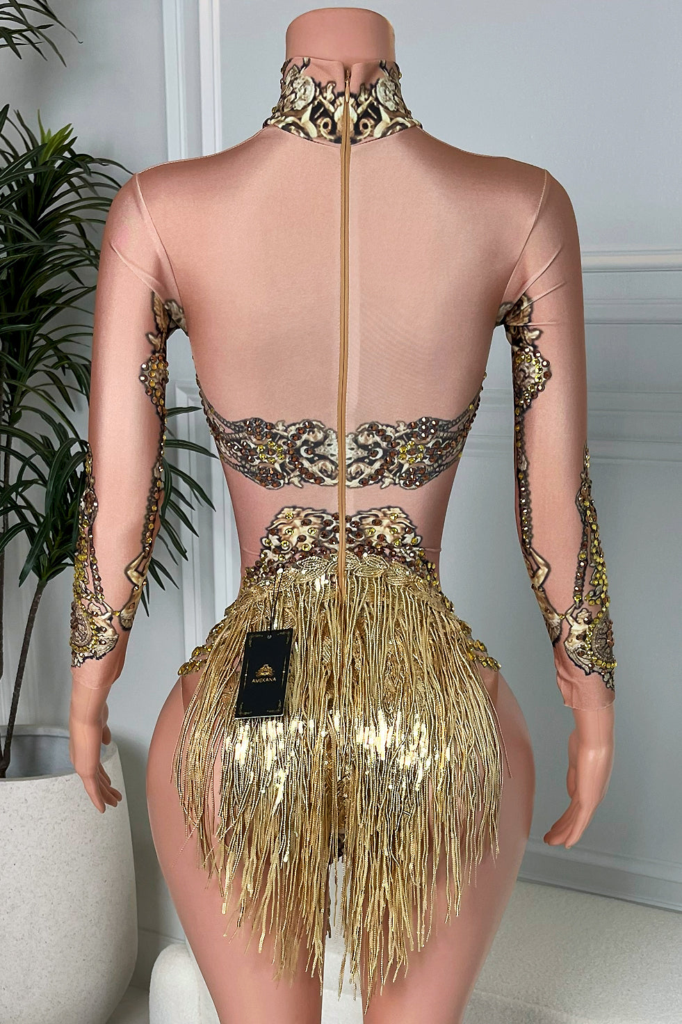 Esther Diamante Tassel Playsuit (Ready To Ship)