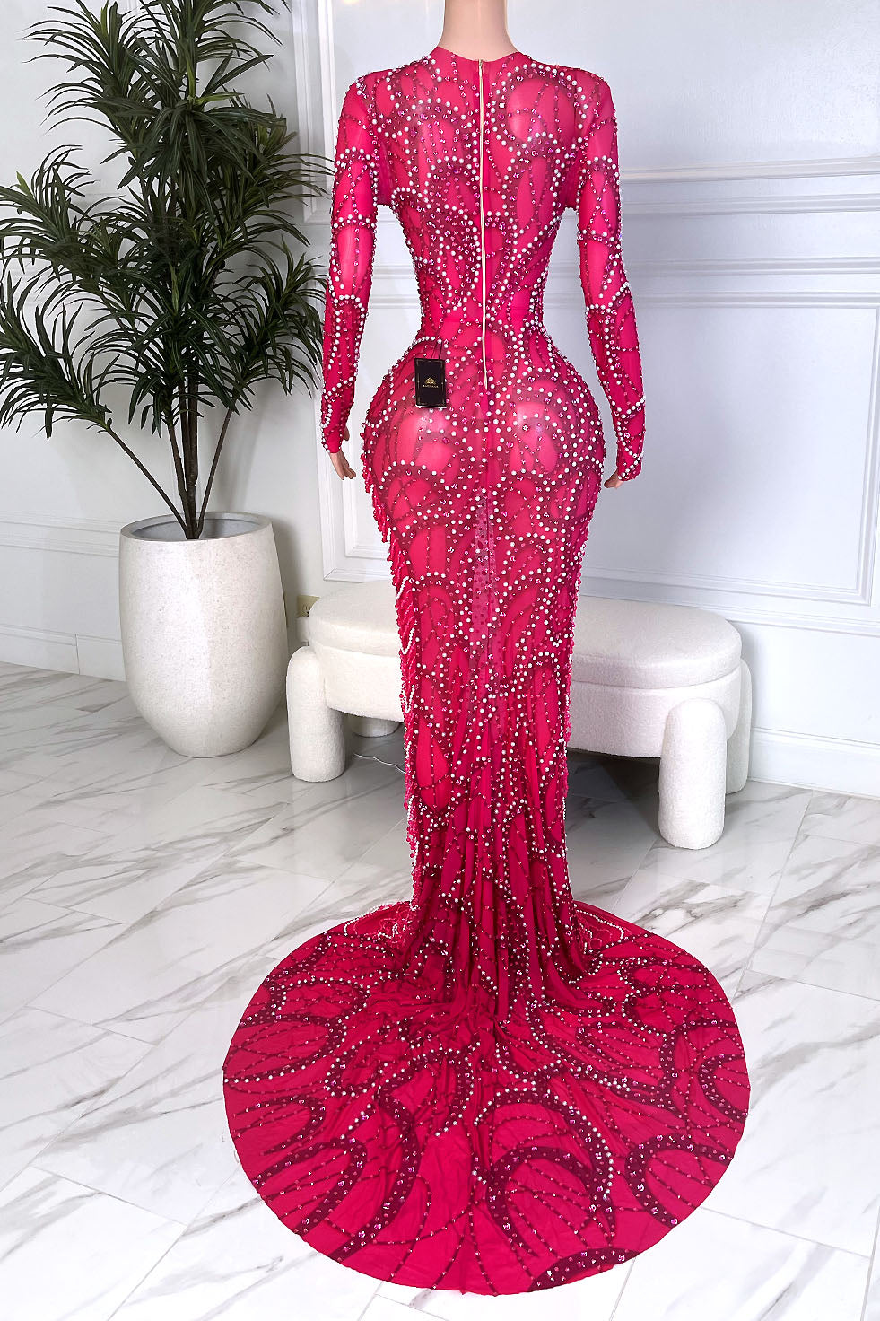 Seductress Pink Maxi Dress (Ready To Ship)