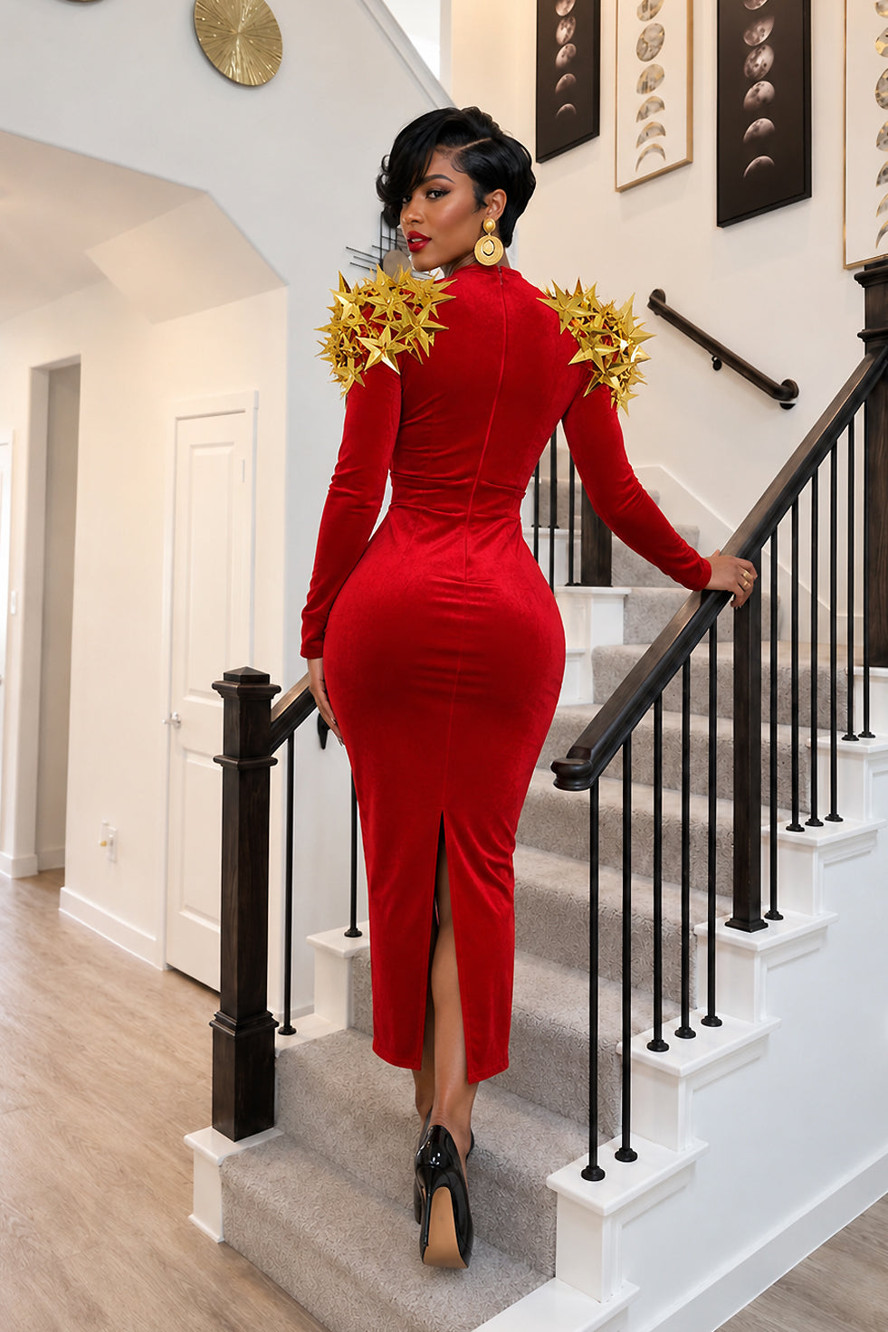 Astra Red Maxi Dress (Ready To Ship)