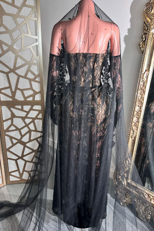 Angelina Black Lace Dress (Ready To Ship) XS / Black Angelina Black Lace Dress (Ready To Ship) XS / Black