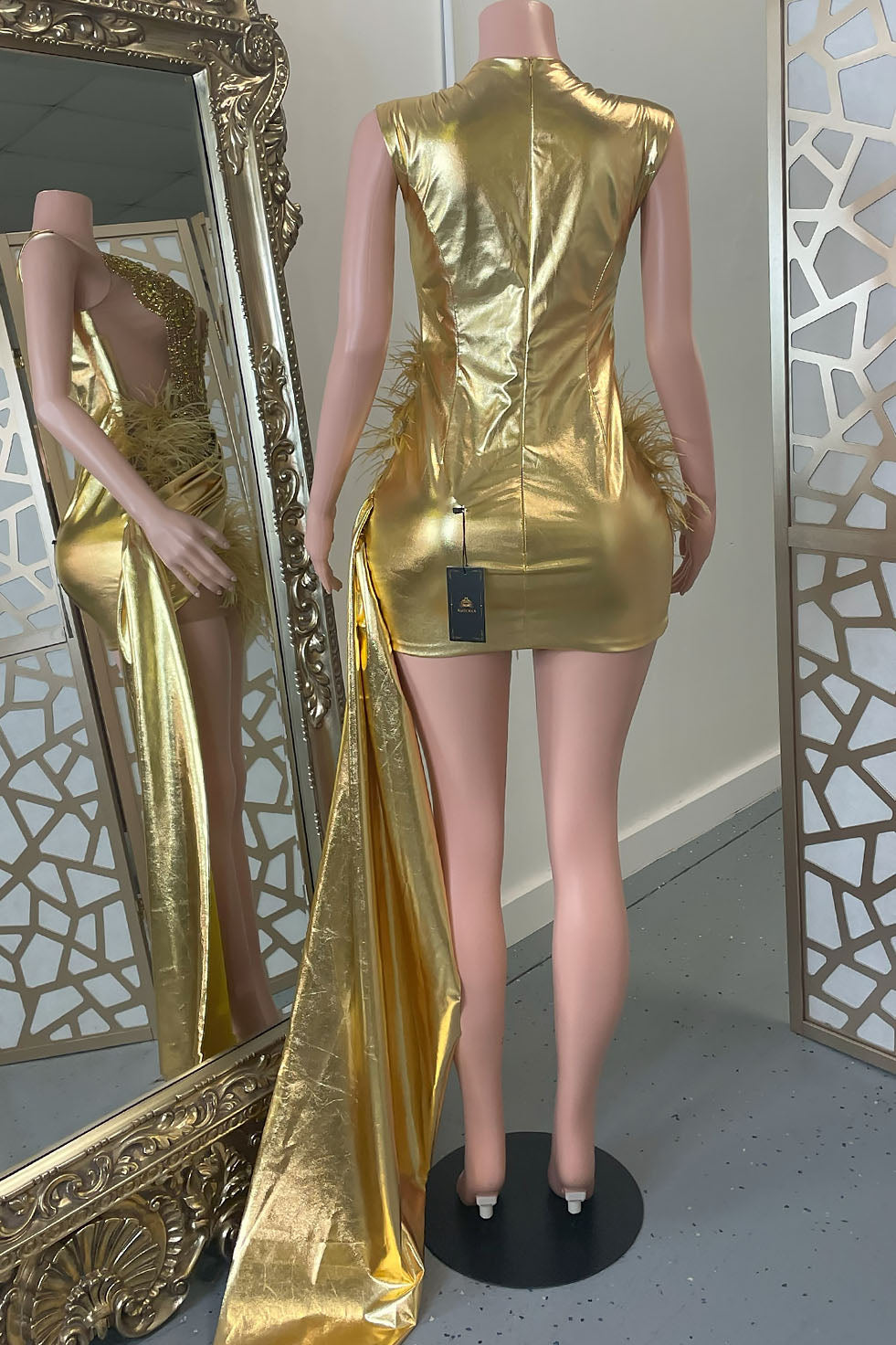 Gold Stardust Dress - AMEKANA.COM