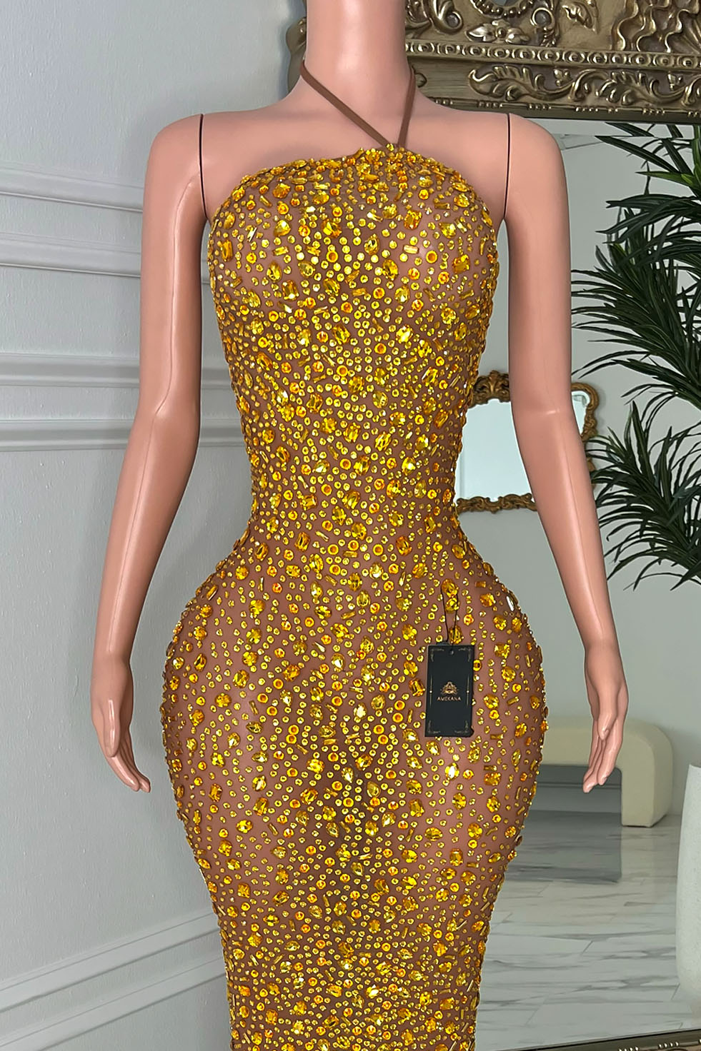 Bina Gold Dress(Ready To Ship)