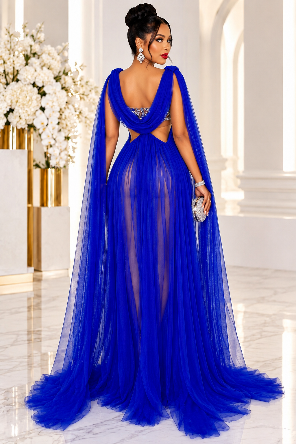 Elara Blue Maxi Dress (Ready to Ship)