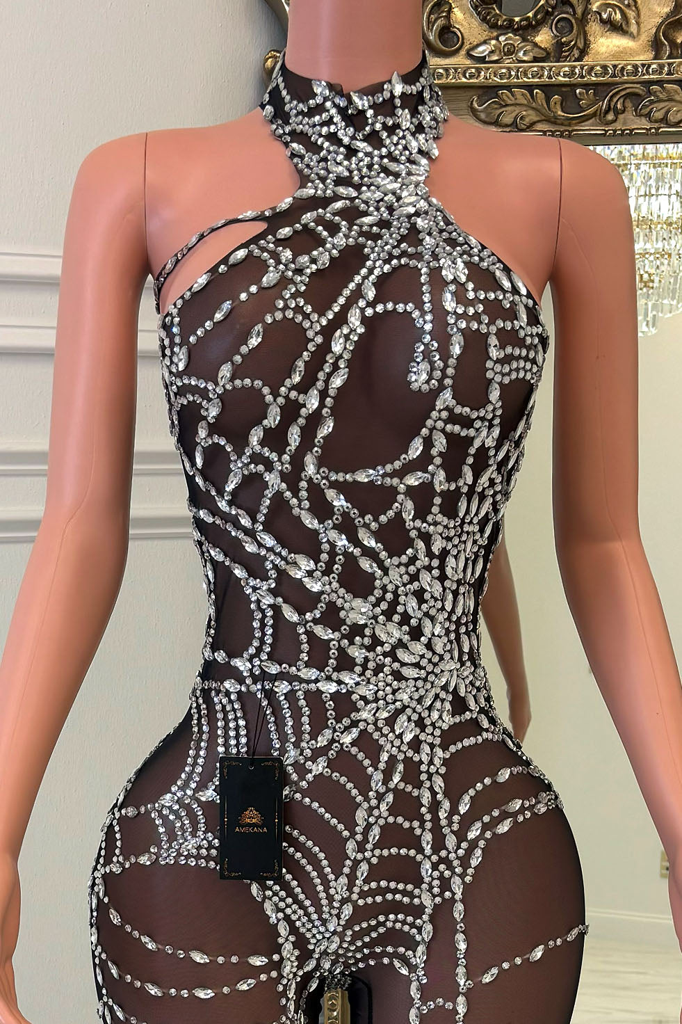 Midnight Web Black Bodysuit