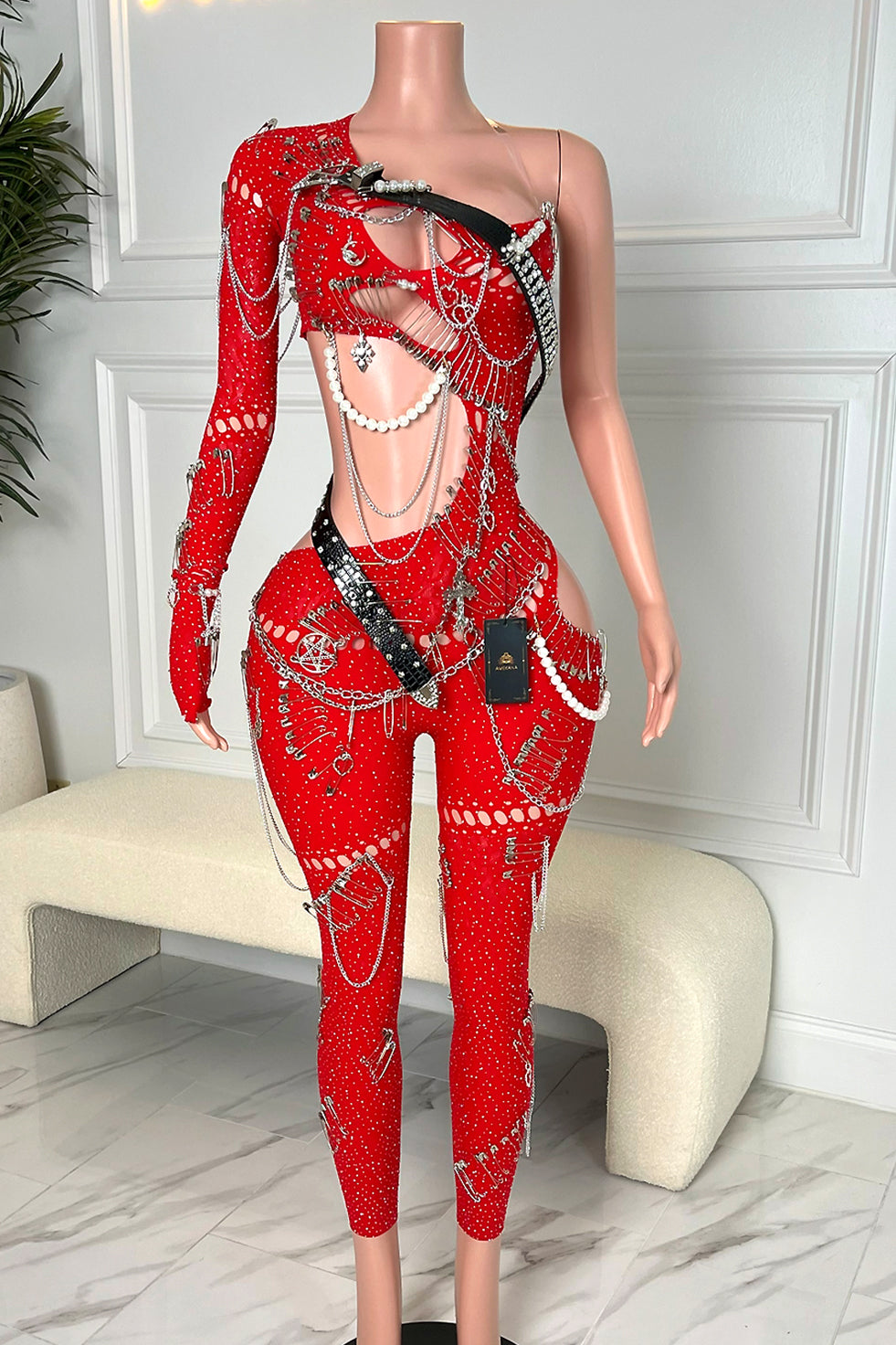 Rebel Red Bodysuit(Ready To Ship)