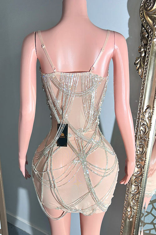 Gamila Diamante Tassel Dress