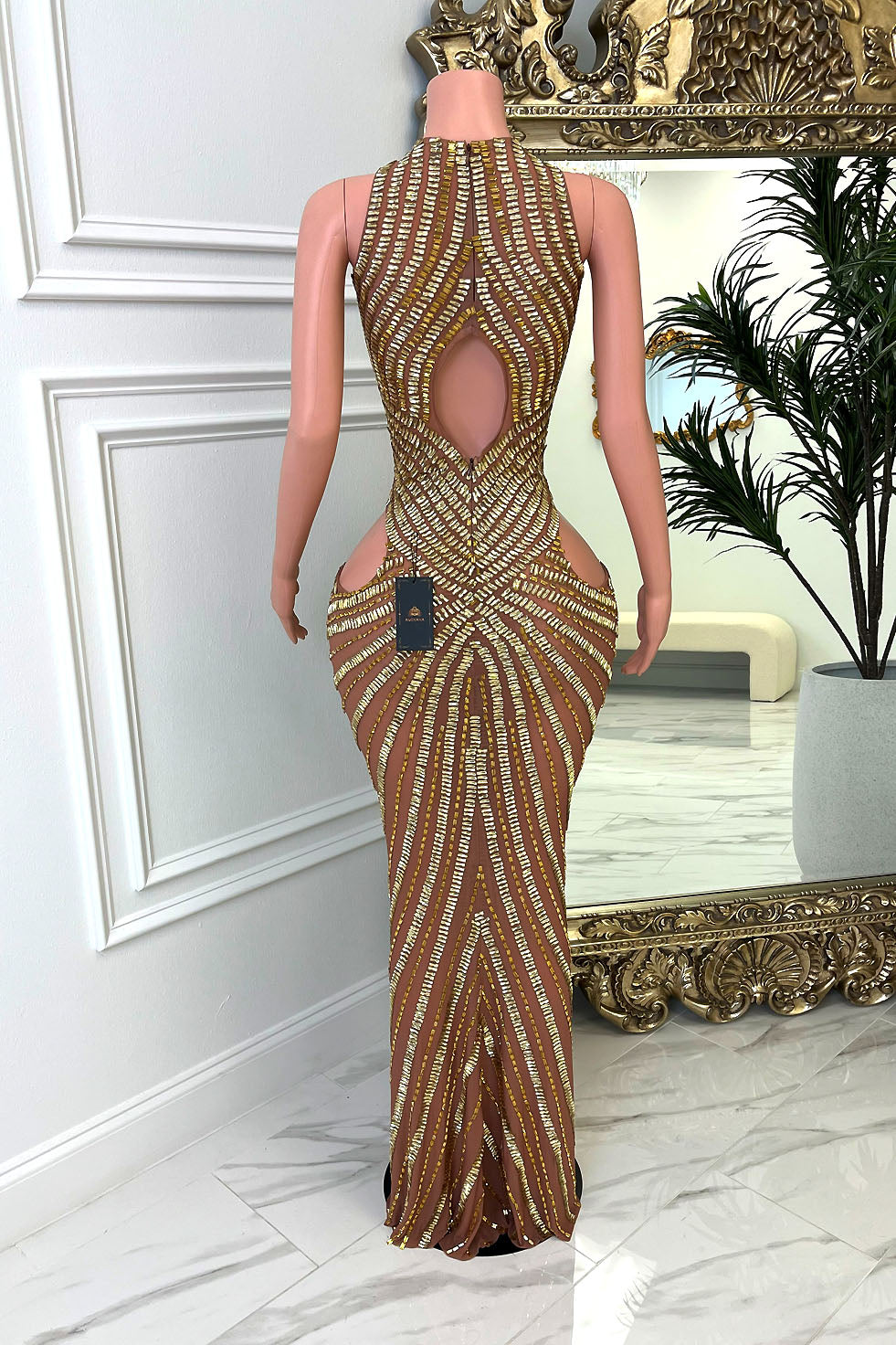 Karla Gold Dress(Ready To Ship)