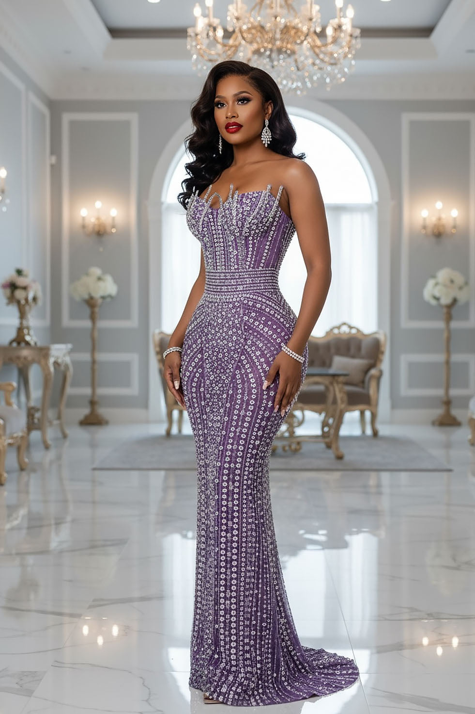 Fool In Love Purple Maxi Dress (Made to Order)