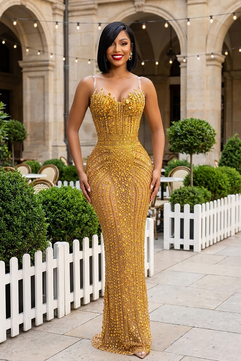 Fool In Love Gold Maxi Dress (Ready To Ship)
