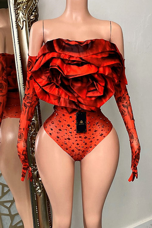 Hot Girl Summer Rose Bodysuit (Ready To Ship)