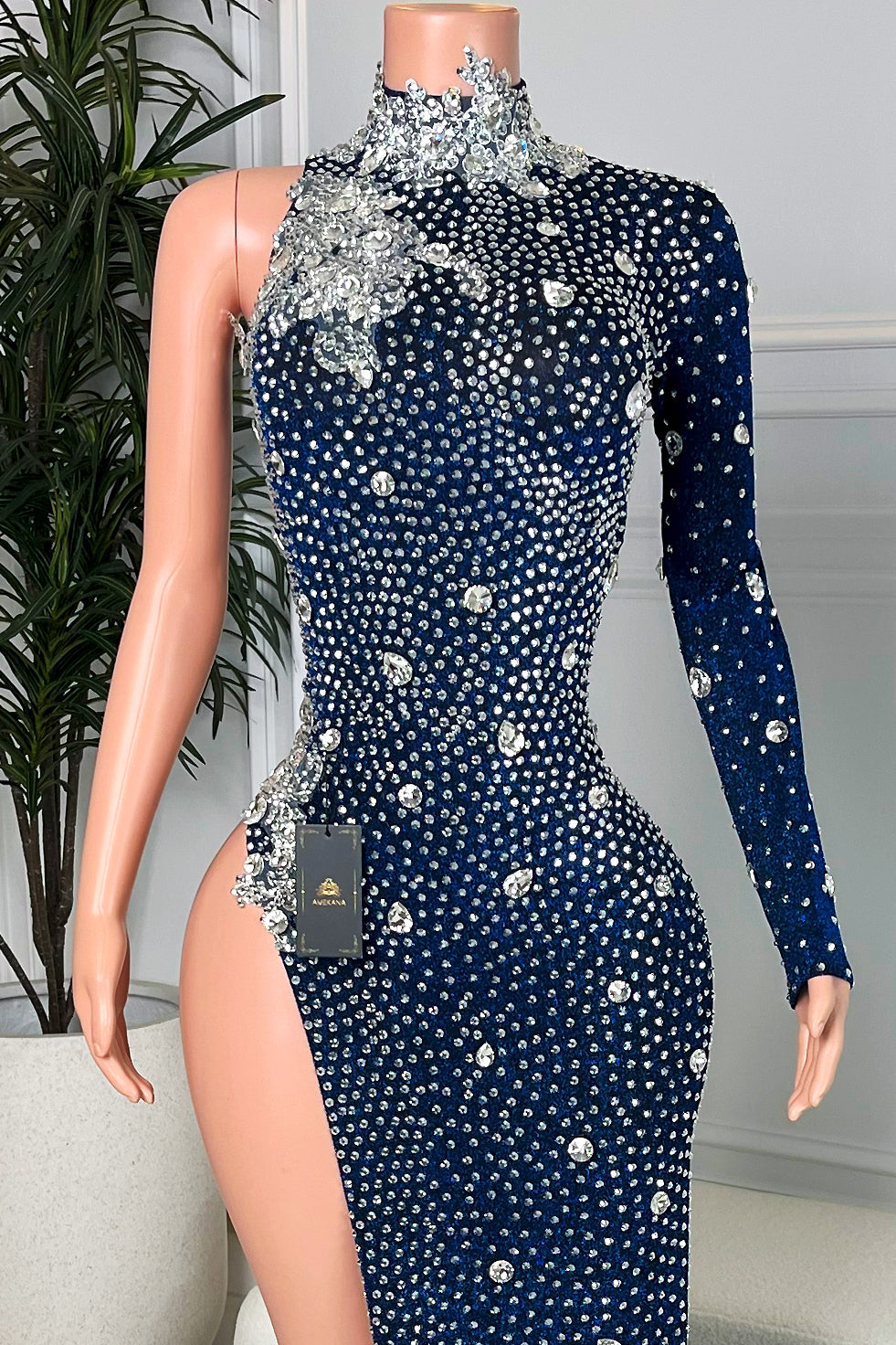 Gemini Diamante Maxi Dress (Made to Order)