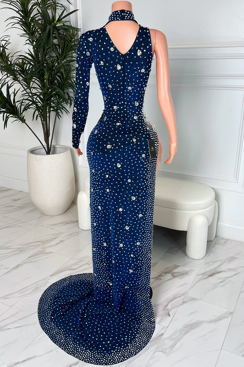 Gemini Diamante Maxi Dress (Made to Order)