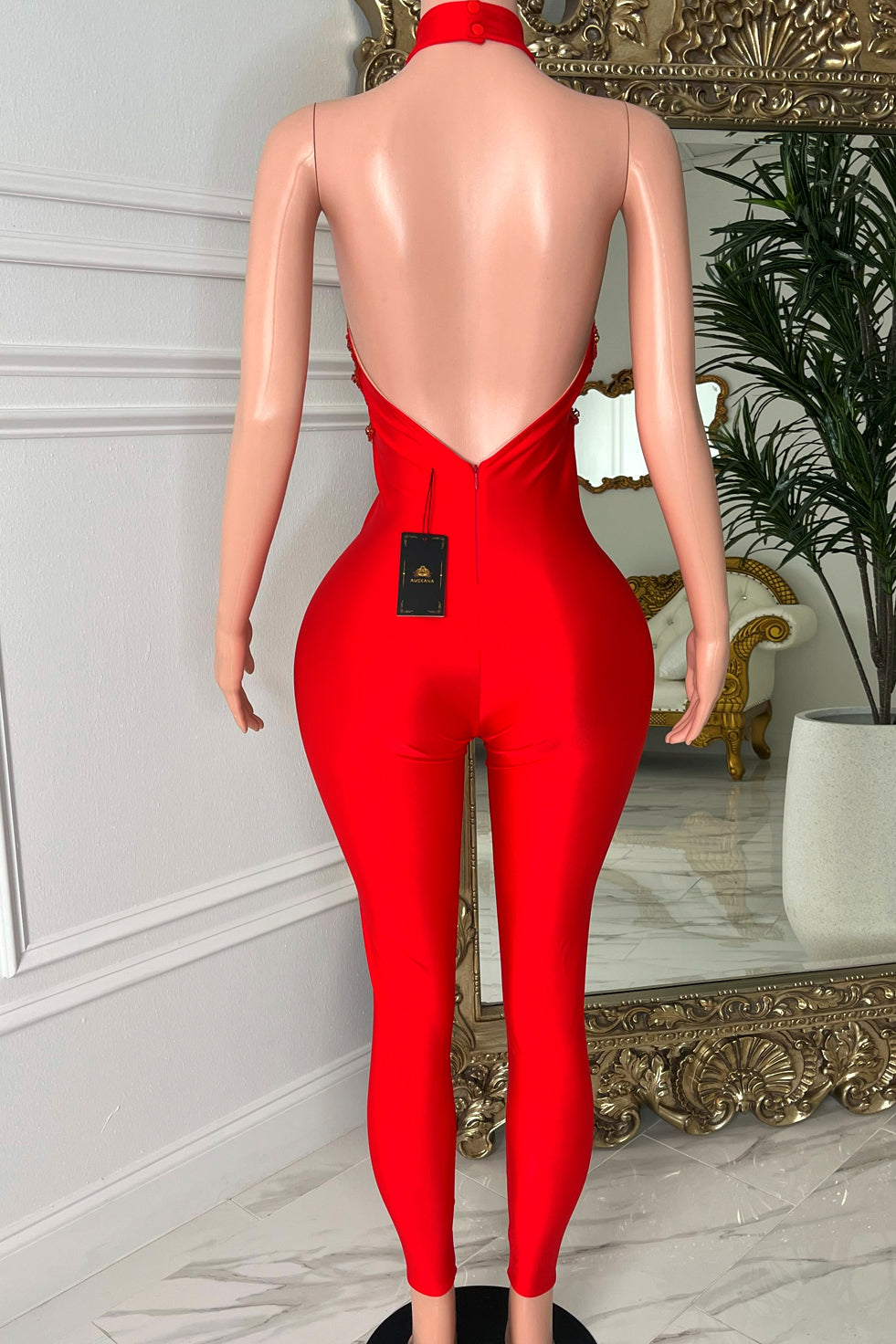 Selima Red Bodysuit (Ready to Ship)