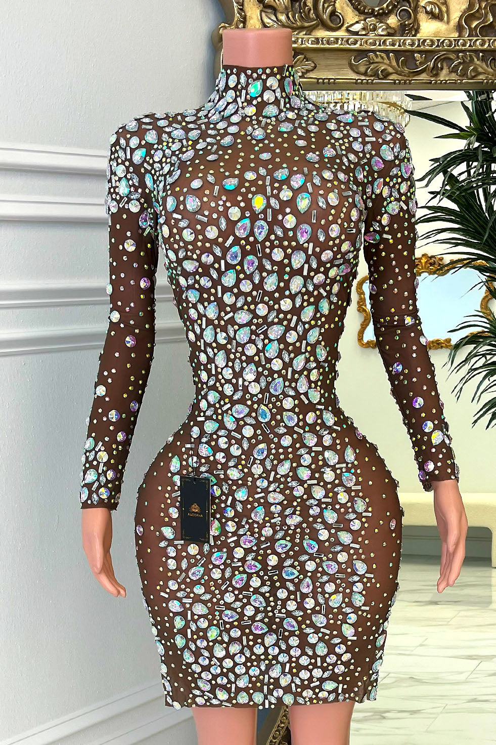 Temptation Rhinestone Dress (Ready To Ship)