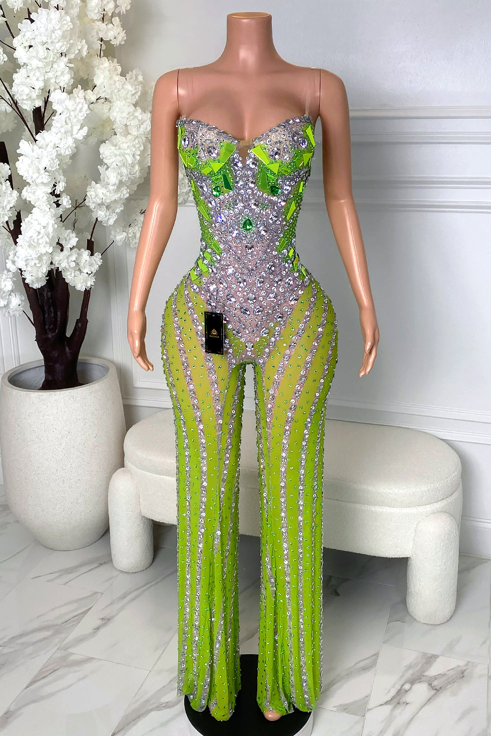 Glow Rhinestone Jumpsuit (Ready to Ship)