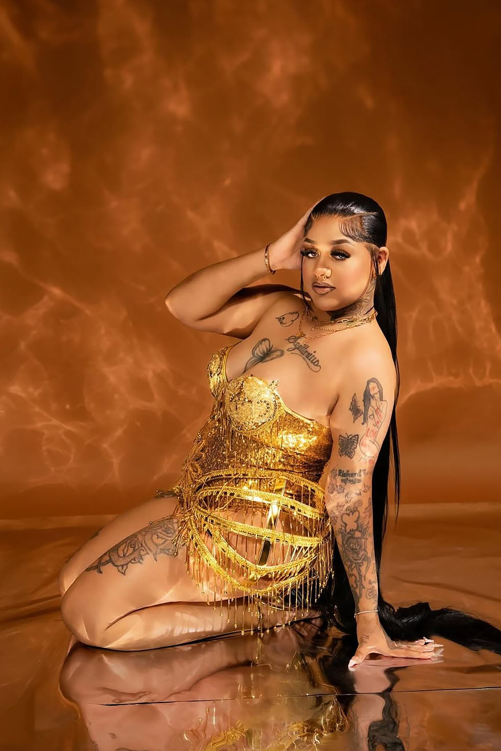 Hator Diamante Tassel Playsuit (Made to Order)