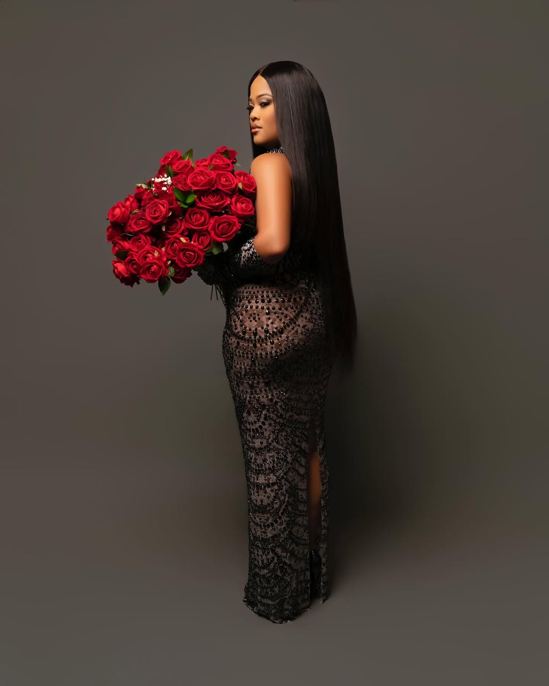 Chantilly Black Dress (Made to Order)