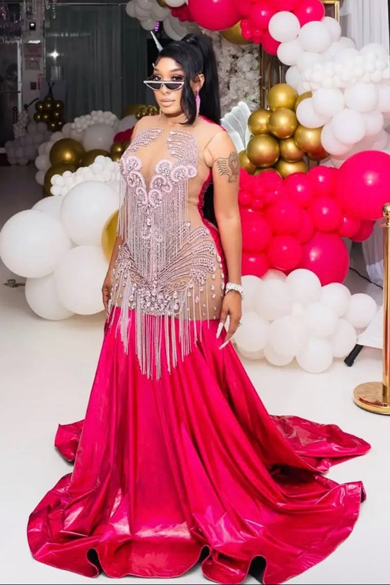 Majesty Diamante Dress (Ready To Ship)