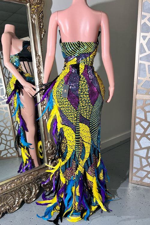 Safari Feather Dress