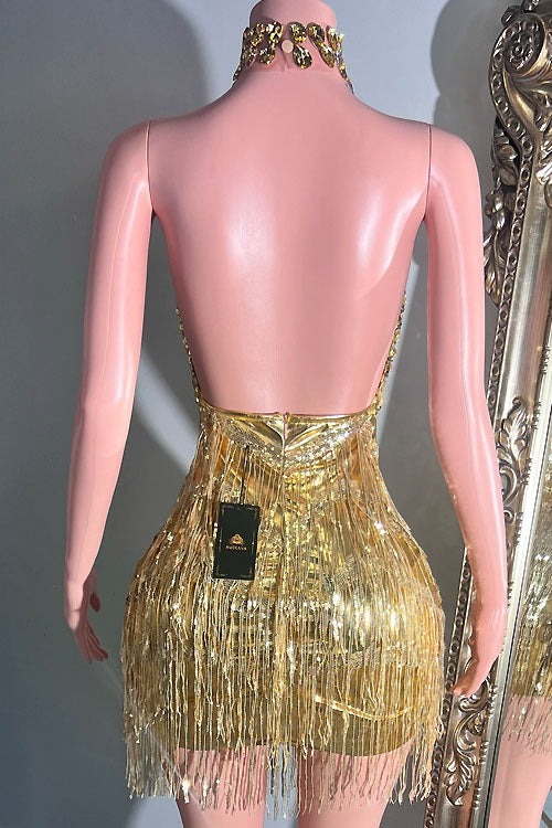 Hayes Gold Tassel Dress