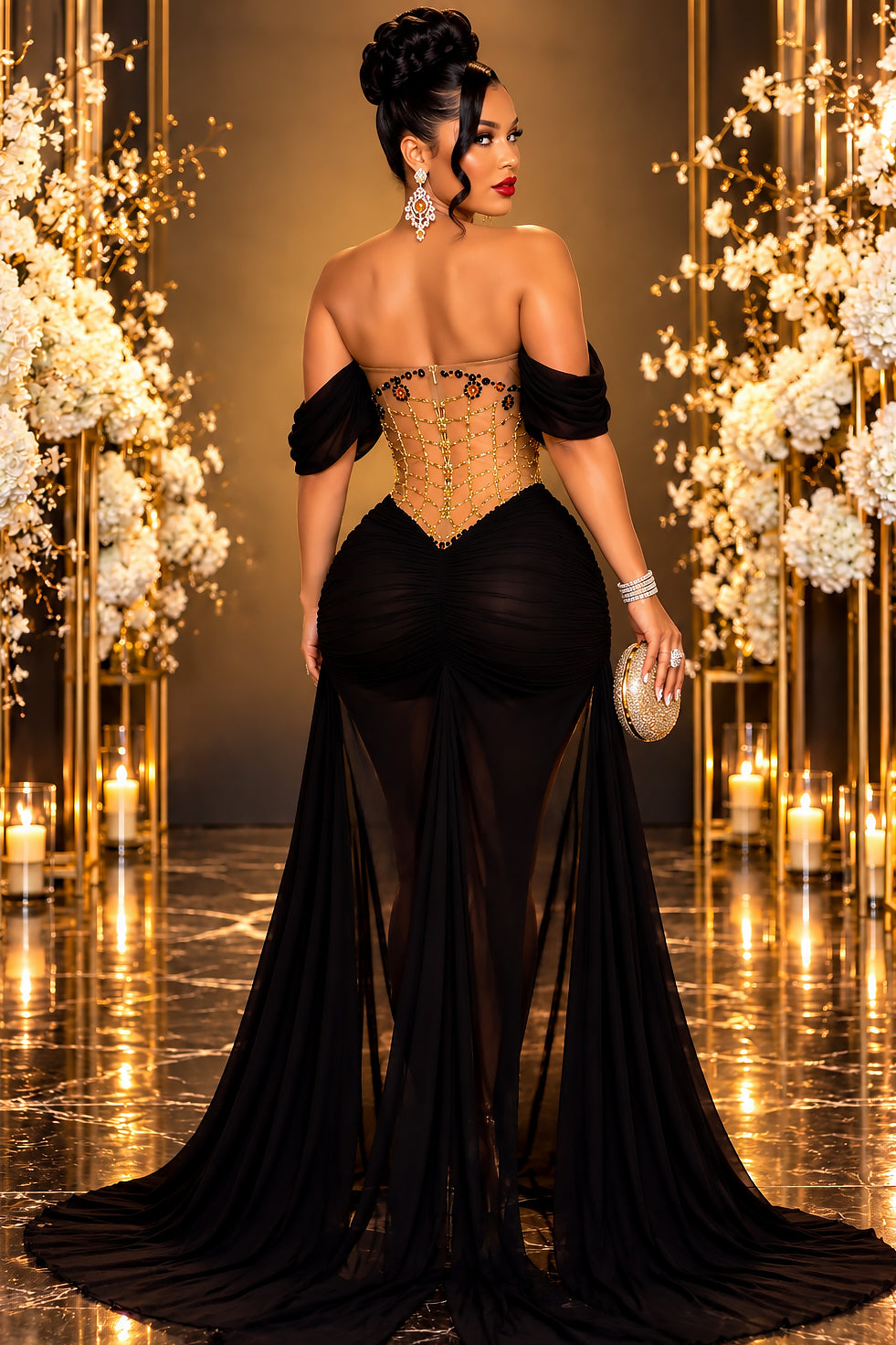 Kenza Black Dress (Ready to Ship)