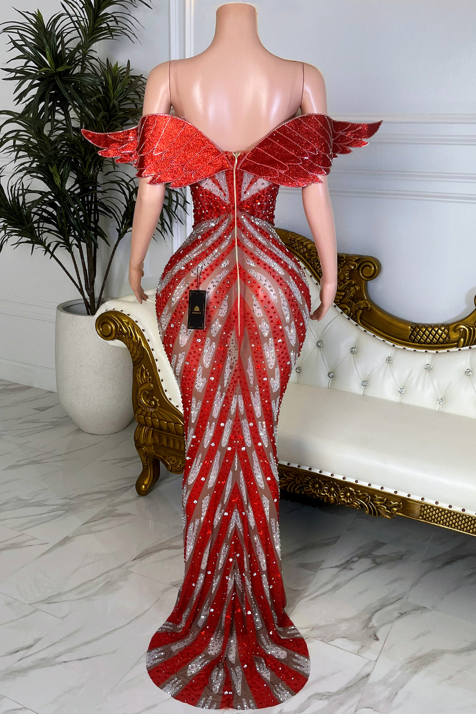 Kimber Red Maxi Dress (Ready To Ship), L / Red