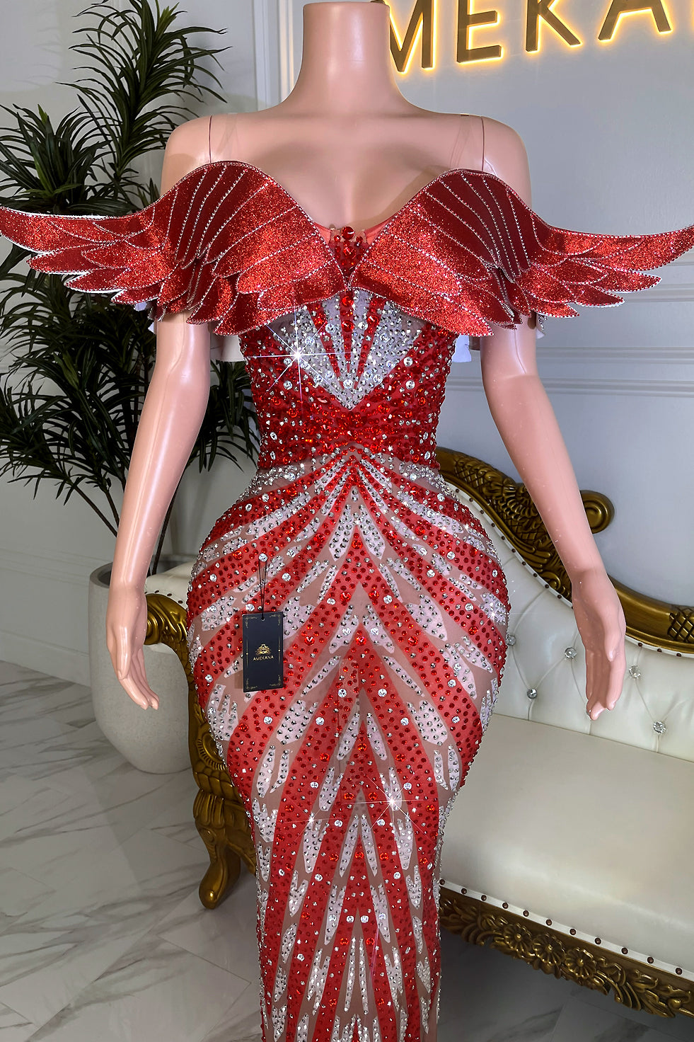 Kimber Red Maxi Dress (Ready To Ship)