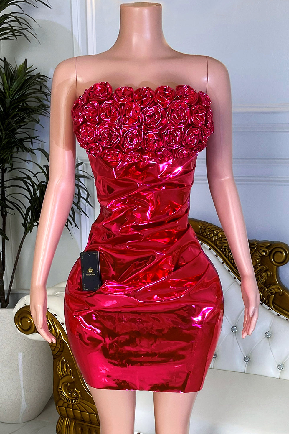 Kiss Me Quick Chrome Dress(Ready To Ship)