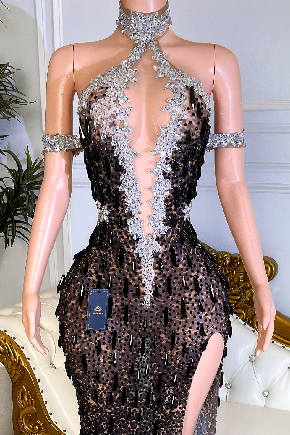 Krystal Black Maxi Dress (Made to Order)