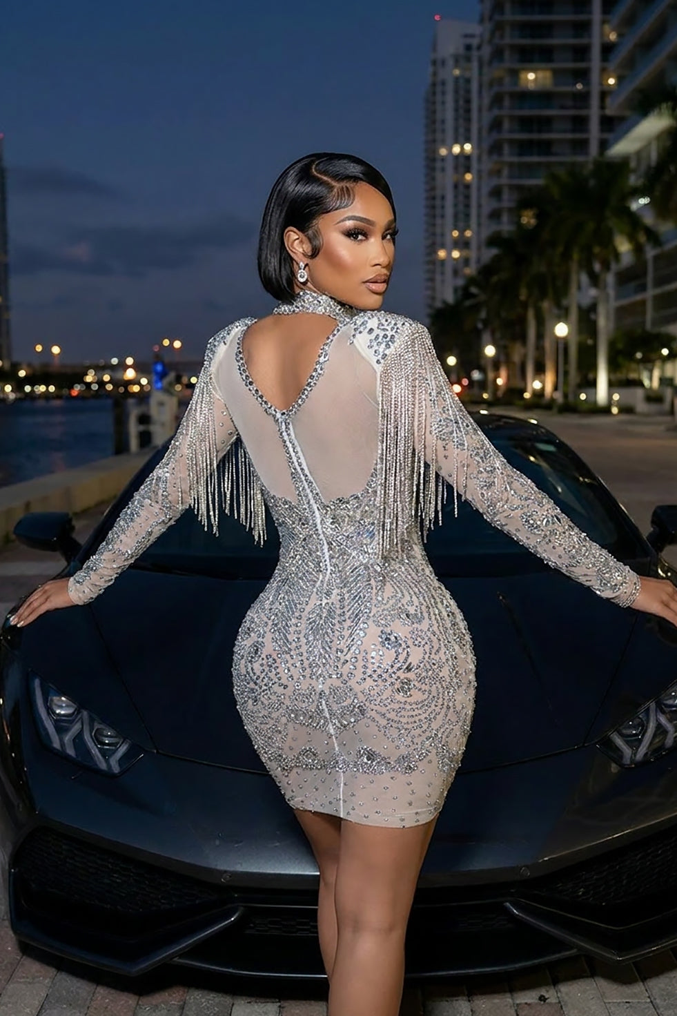 Libra Diamante Dress (Ready To Ship)