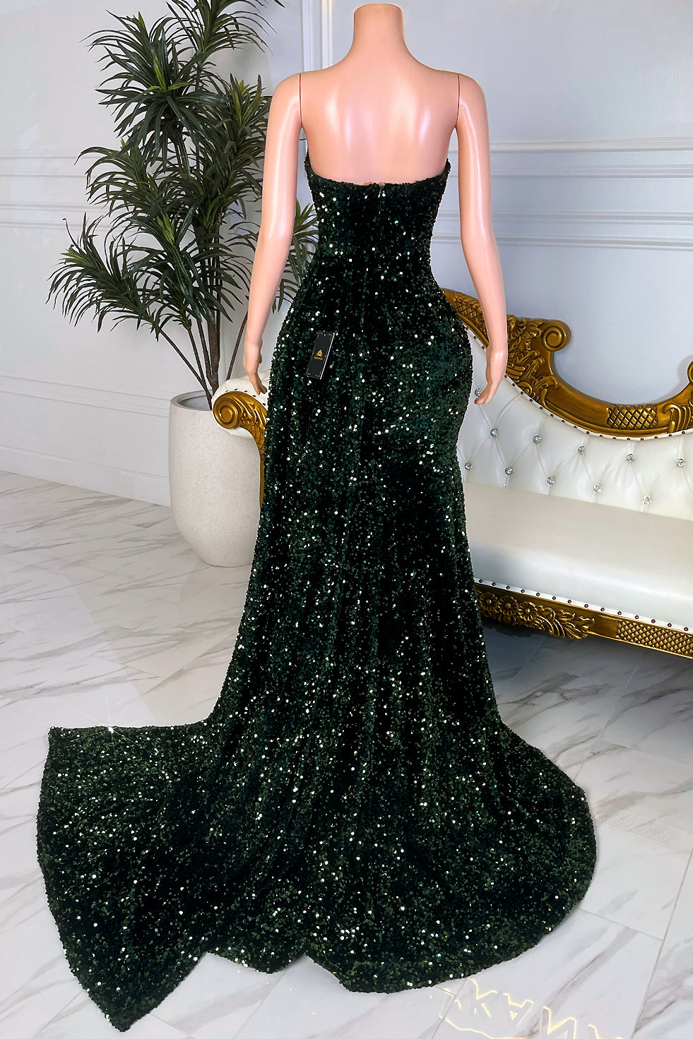 Mademoiselle Green Dress (Ready To Ship)