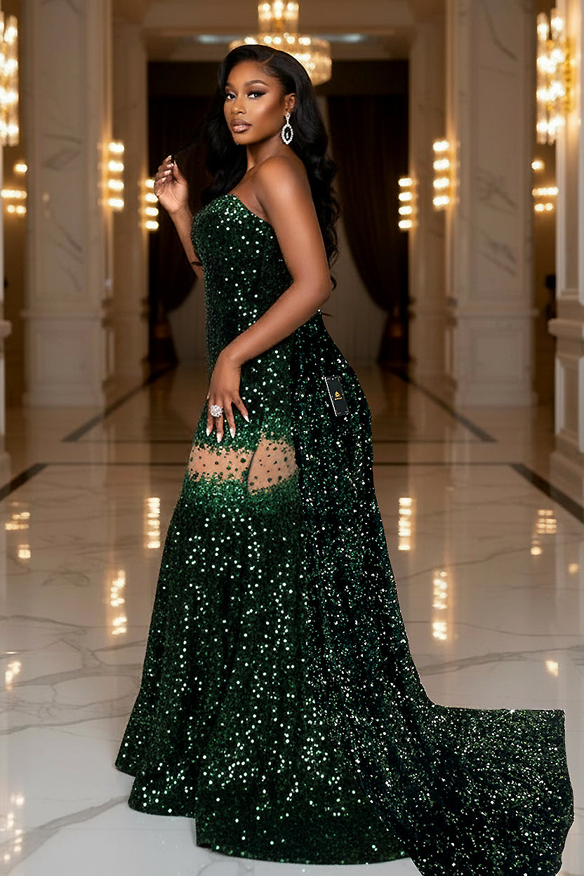 Mademoiselle Green Dress (Ready To Ship)