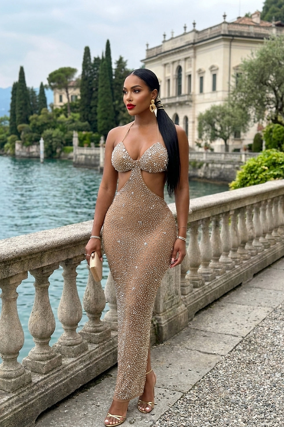 Sutton Rhinestone Dress (Ready To Ship)