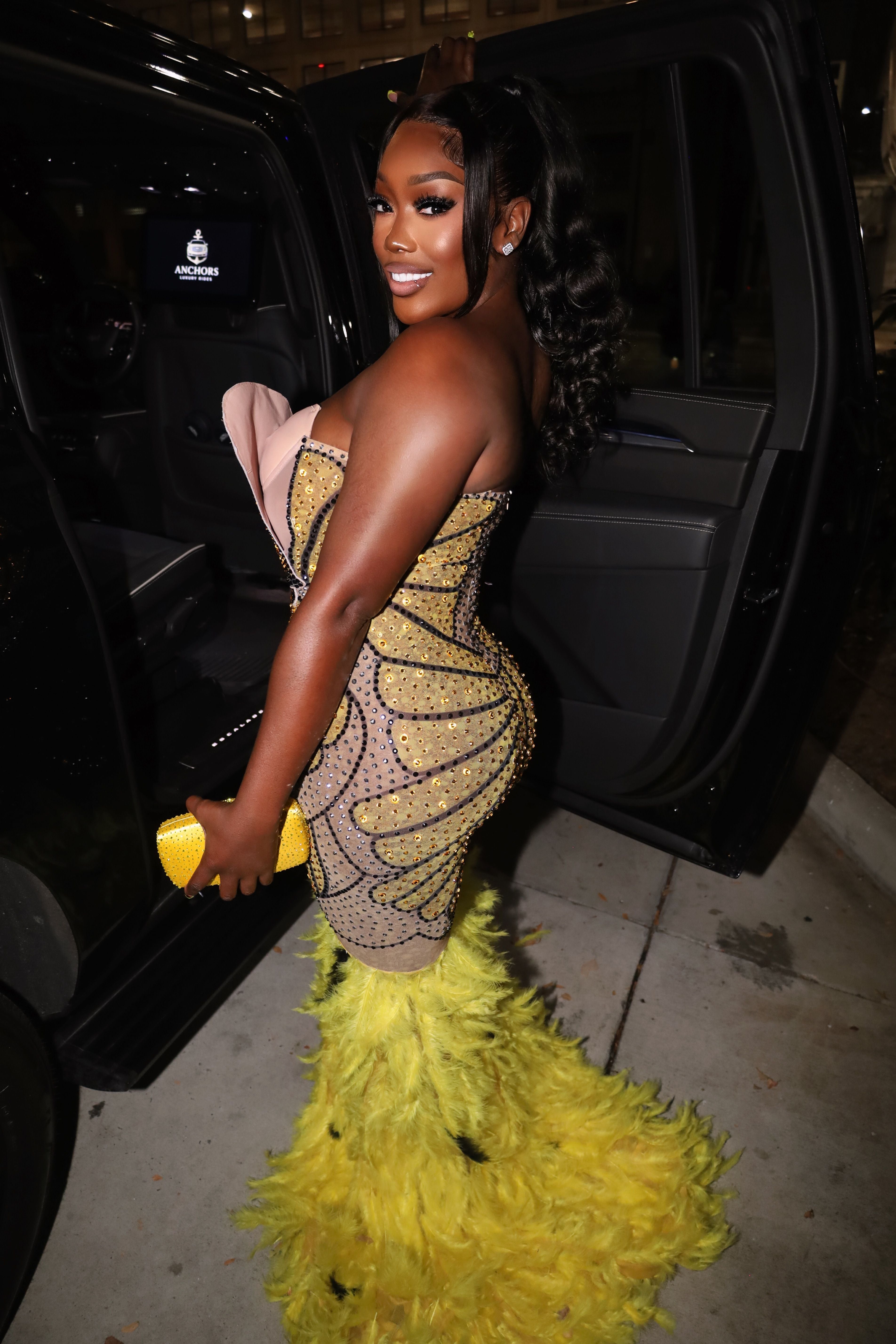 Petal Kiss Feather Dress (Made to Order)