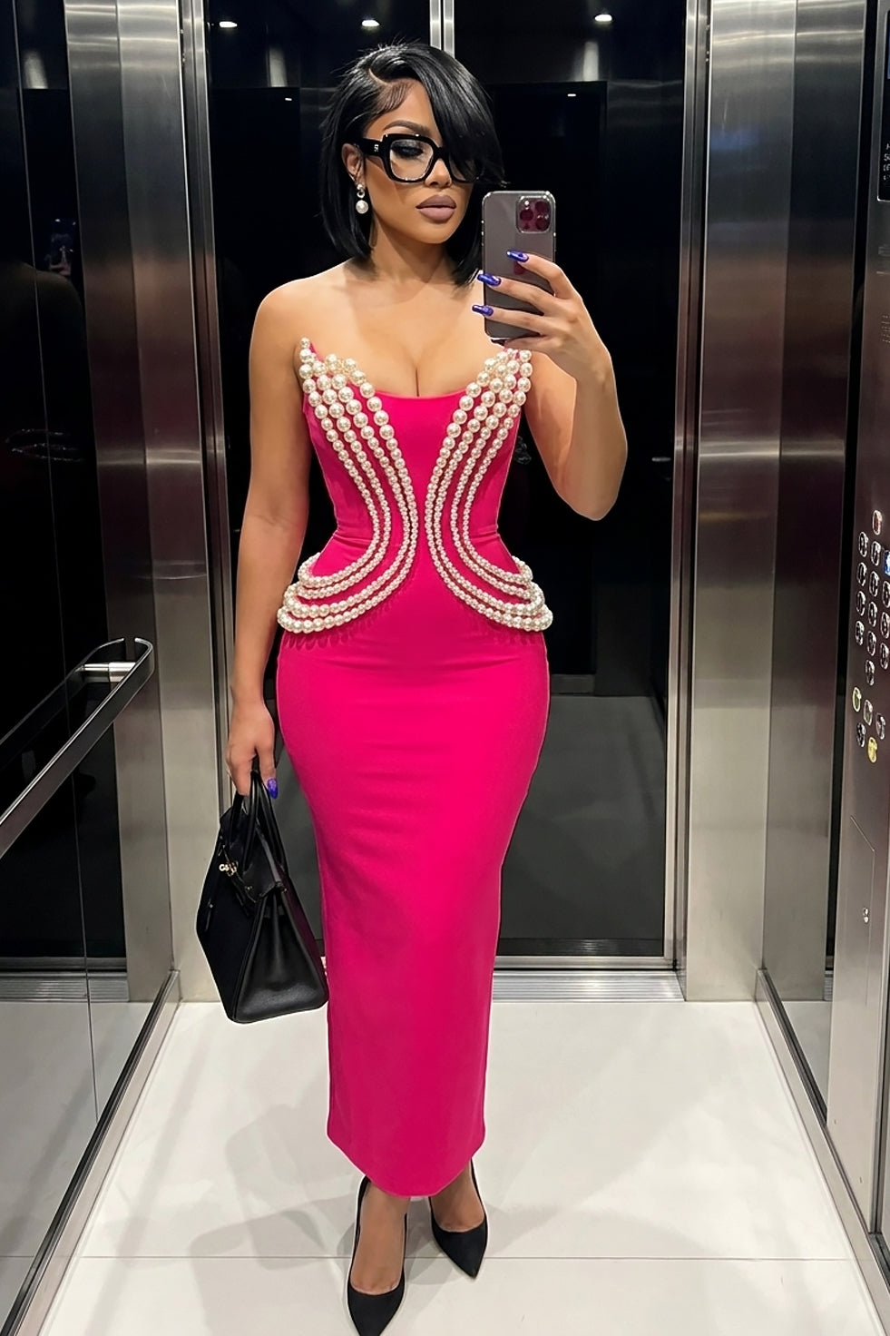 The Vivienne Pink Dress(Ready to Ship)