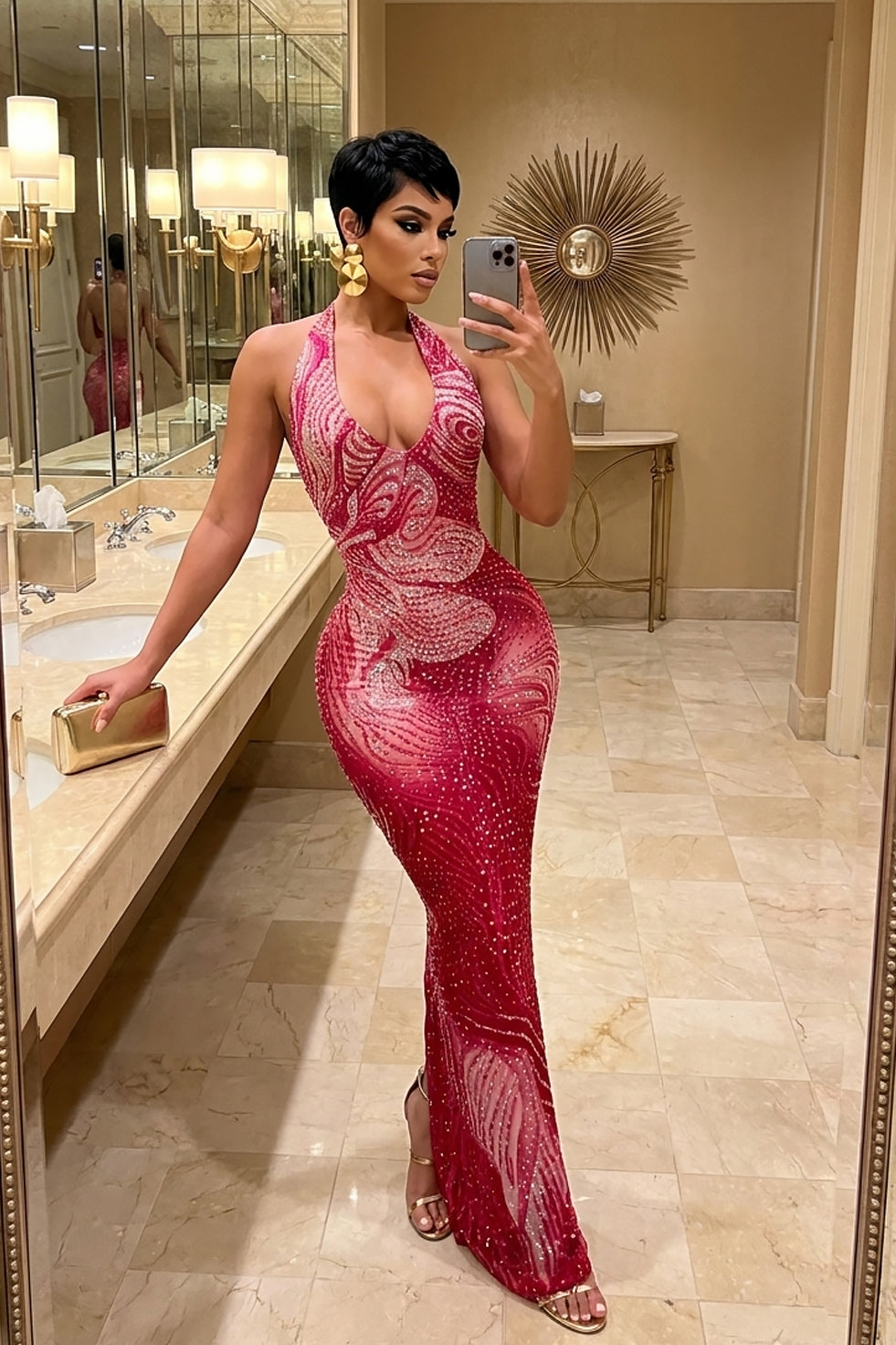 Pure Fortune Pink Maxi Dress (Ready to Ship)
