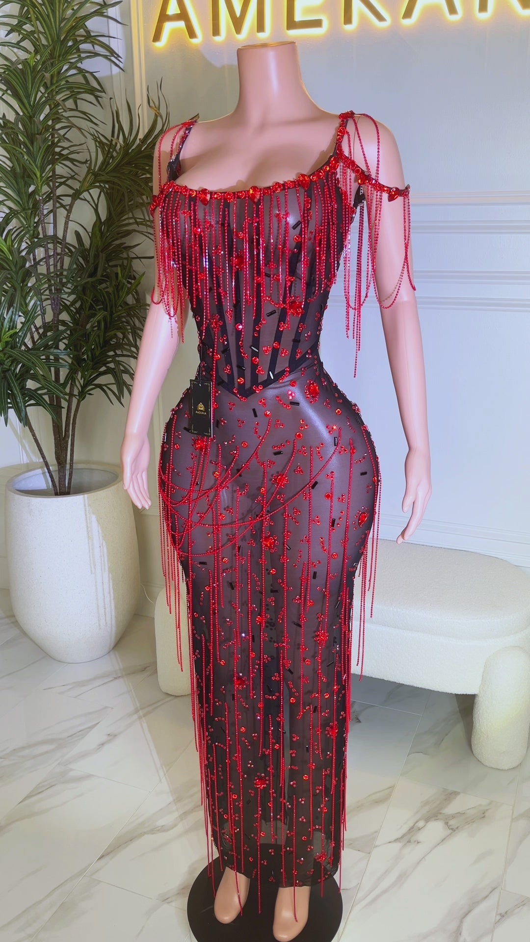 Goddess Blaze Maxi Dress (Ready To Ship)