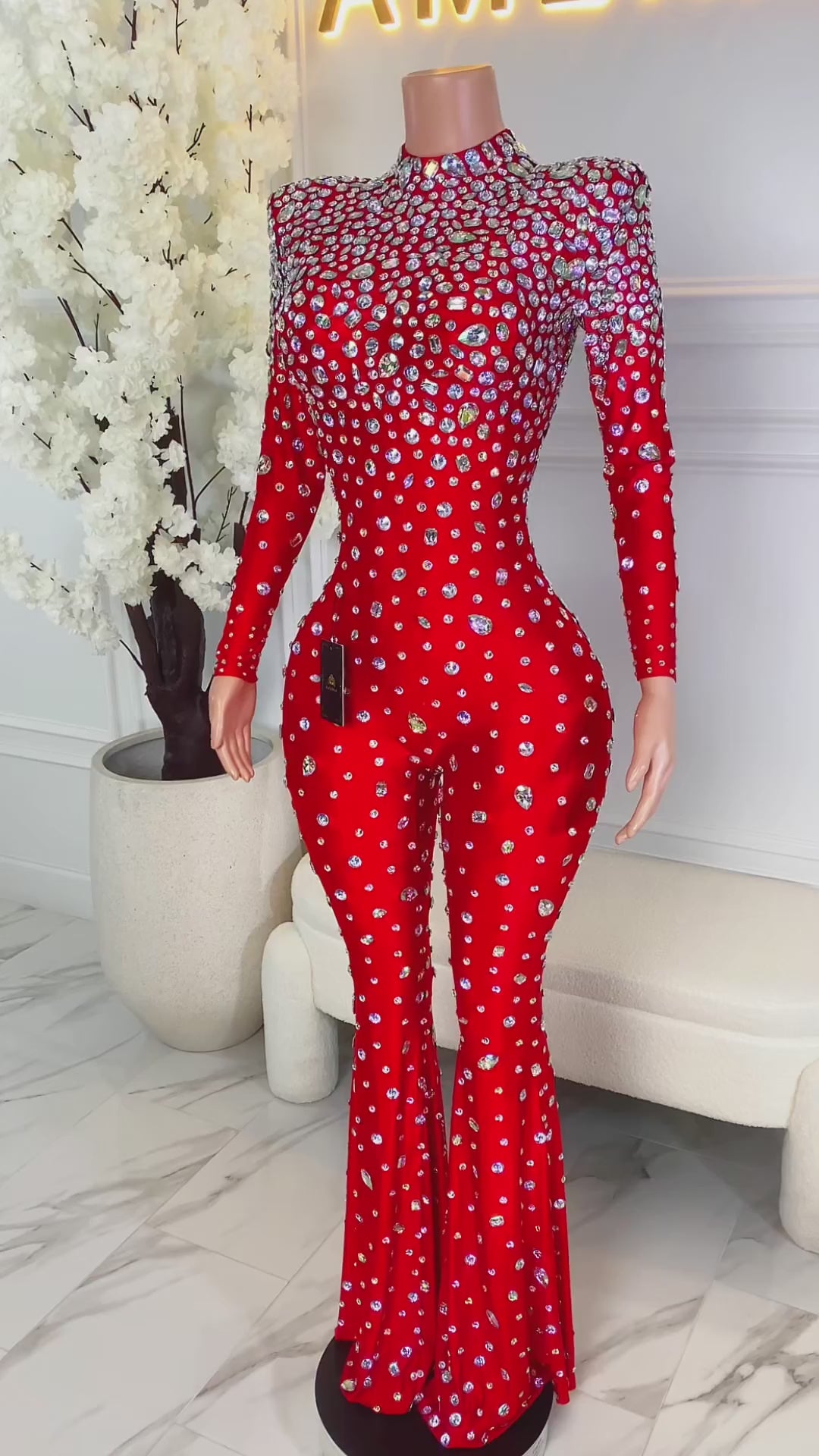 Milan Red Jumpsuit (Pre-Order)