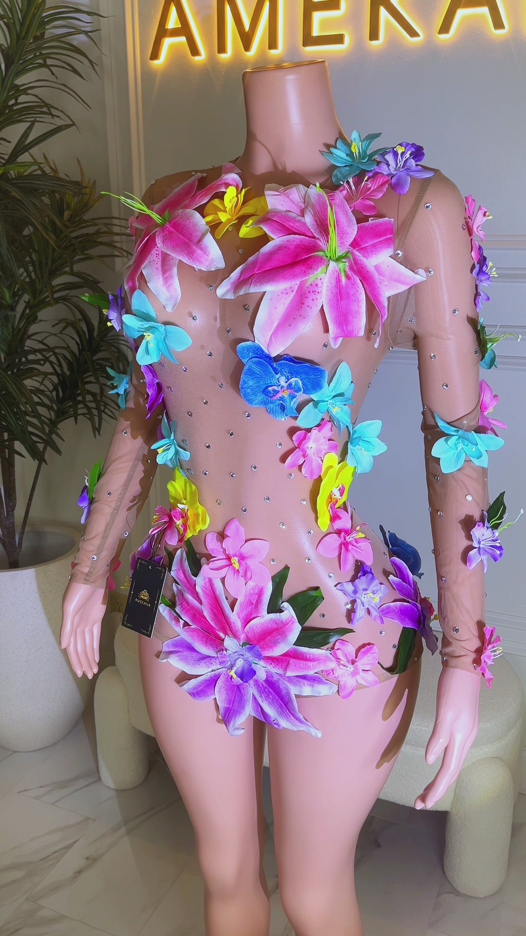 Oasis Floral Playsuit(Ready To Ship)