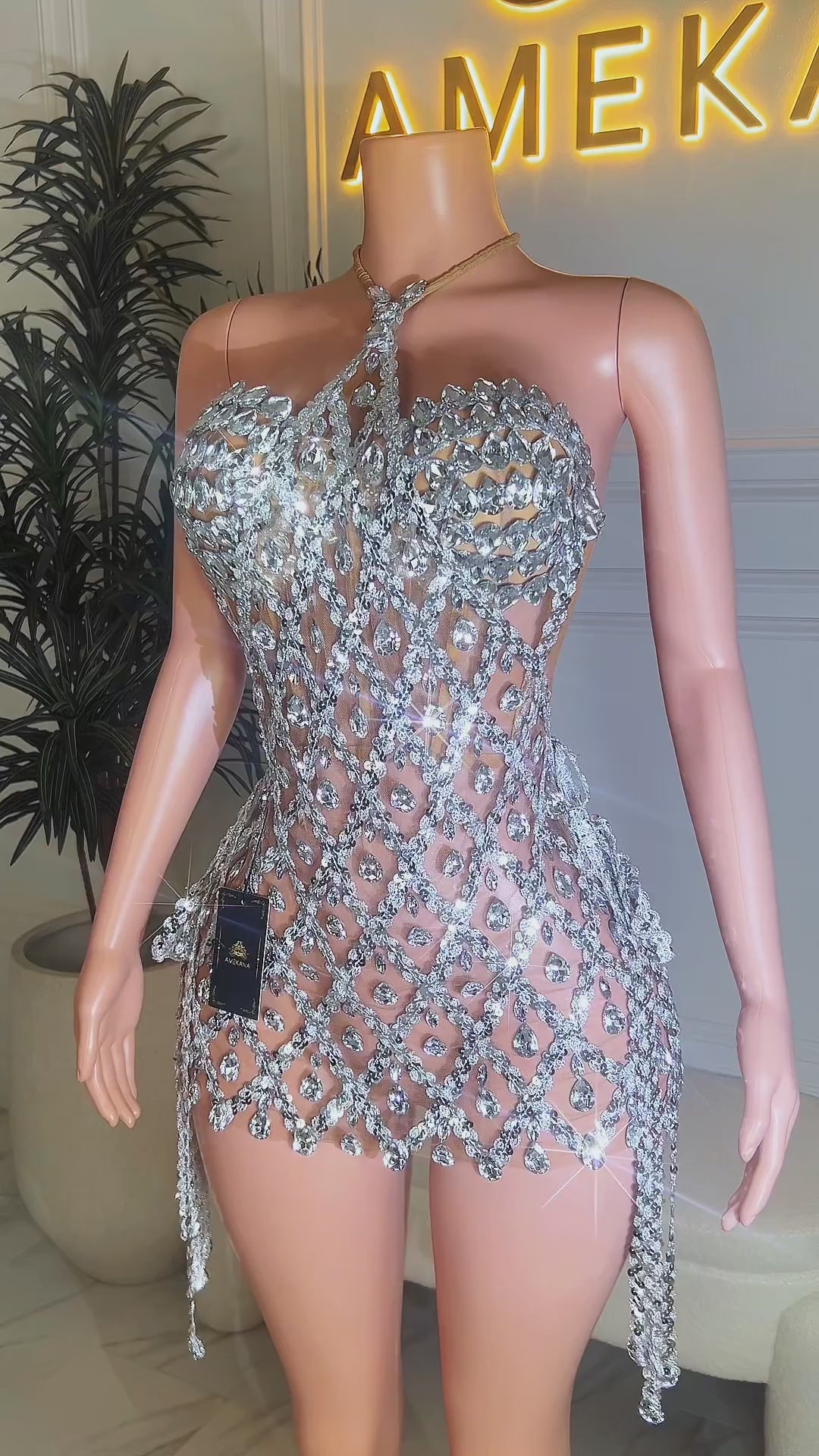 Aoki Silver Mini Dress Set (Ready To Ship)