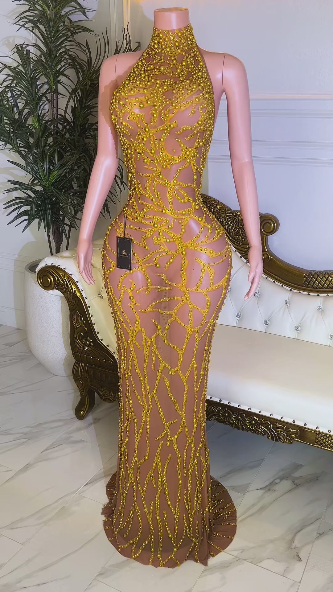 Vesper Gold Dress (Ready to Ship)