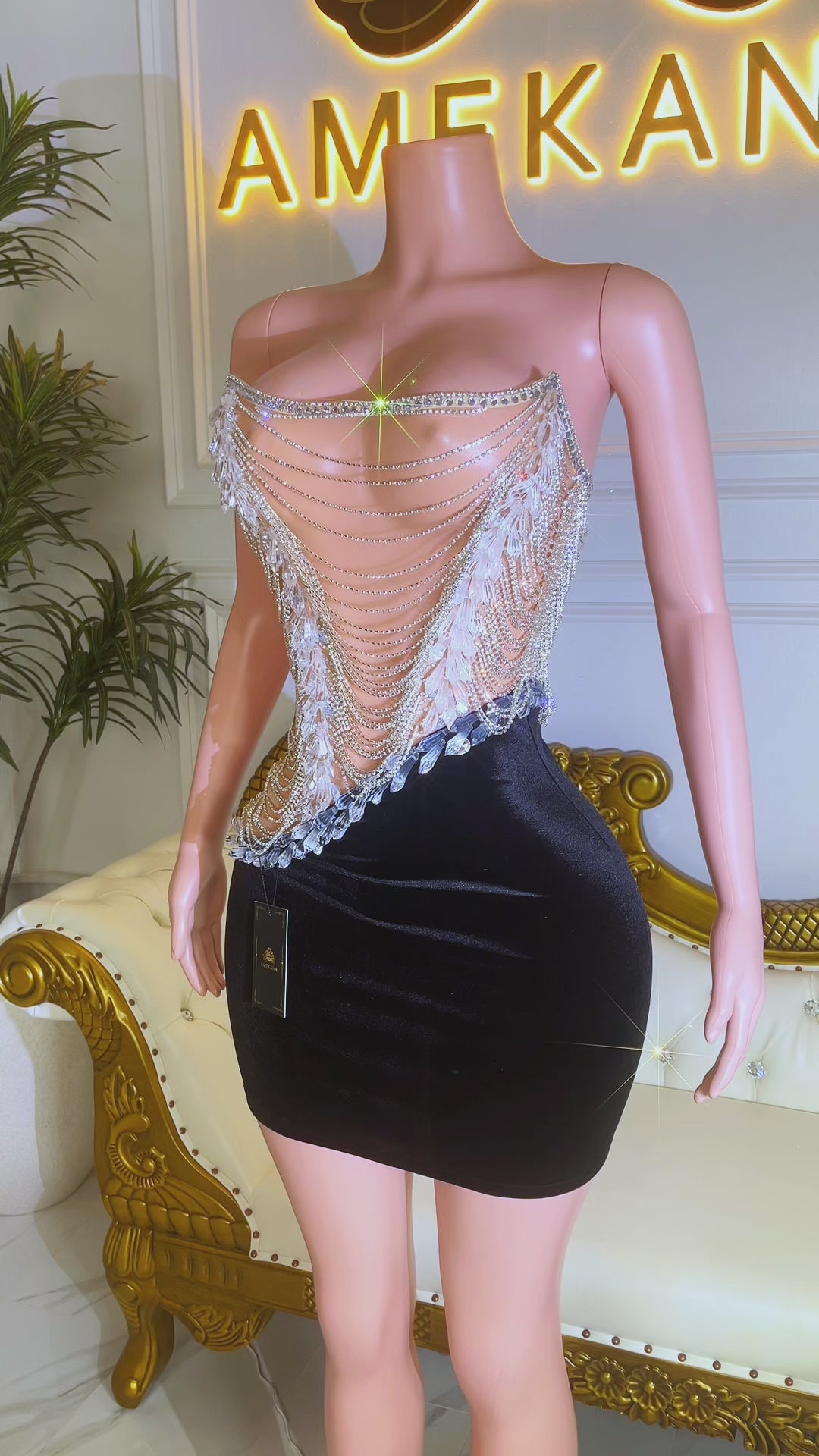 Disco Doll Black Dress(Ready To Ship)