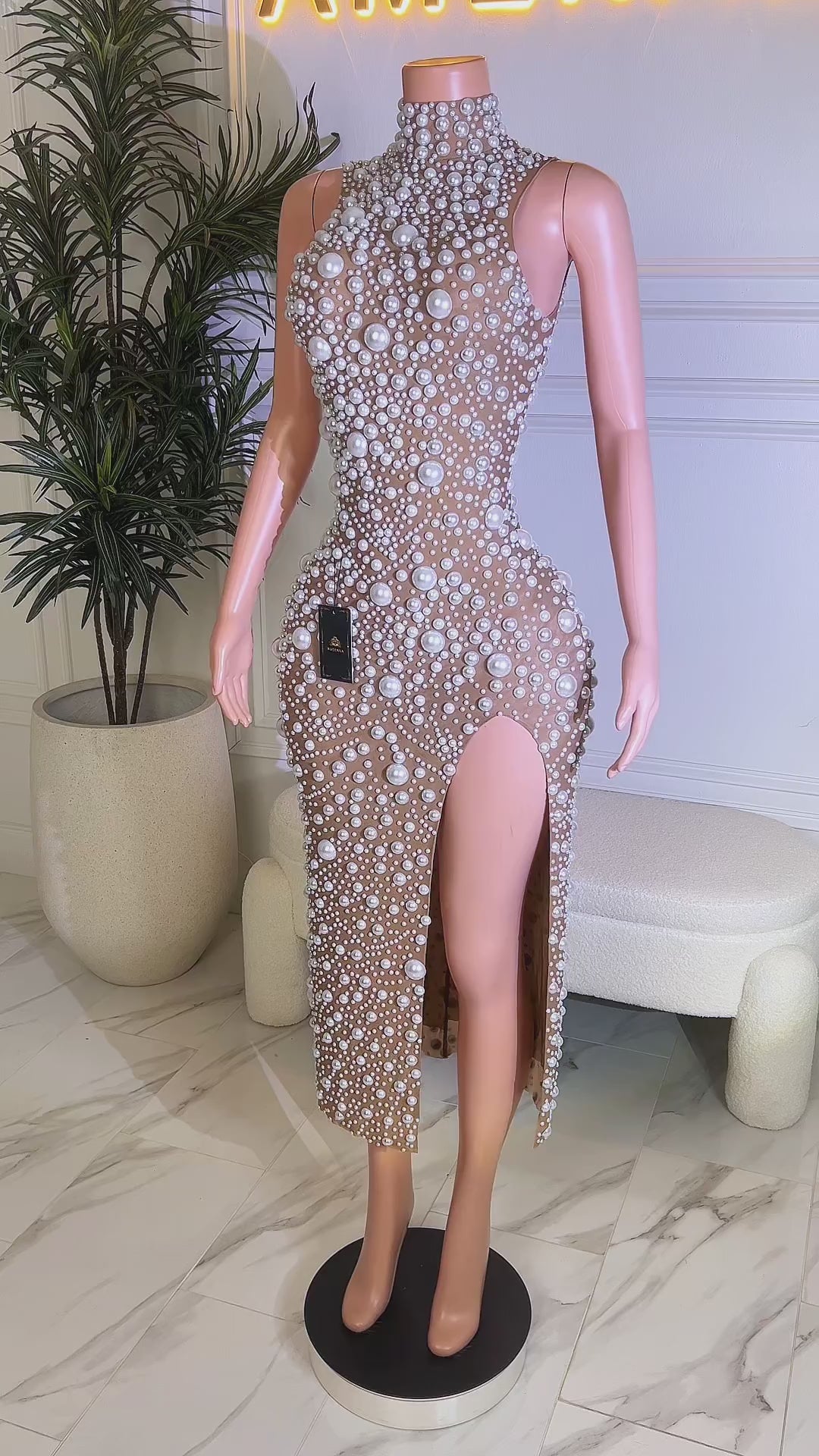 Lumi Pearl Midi Dress (Ready to Ship)