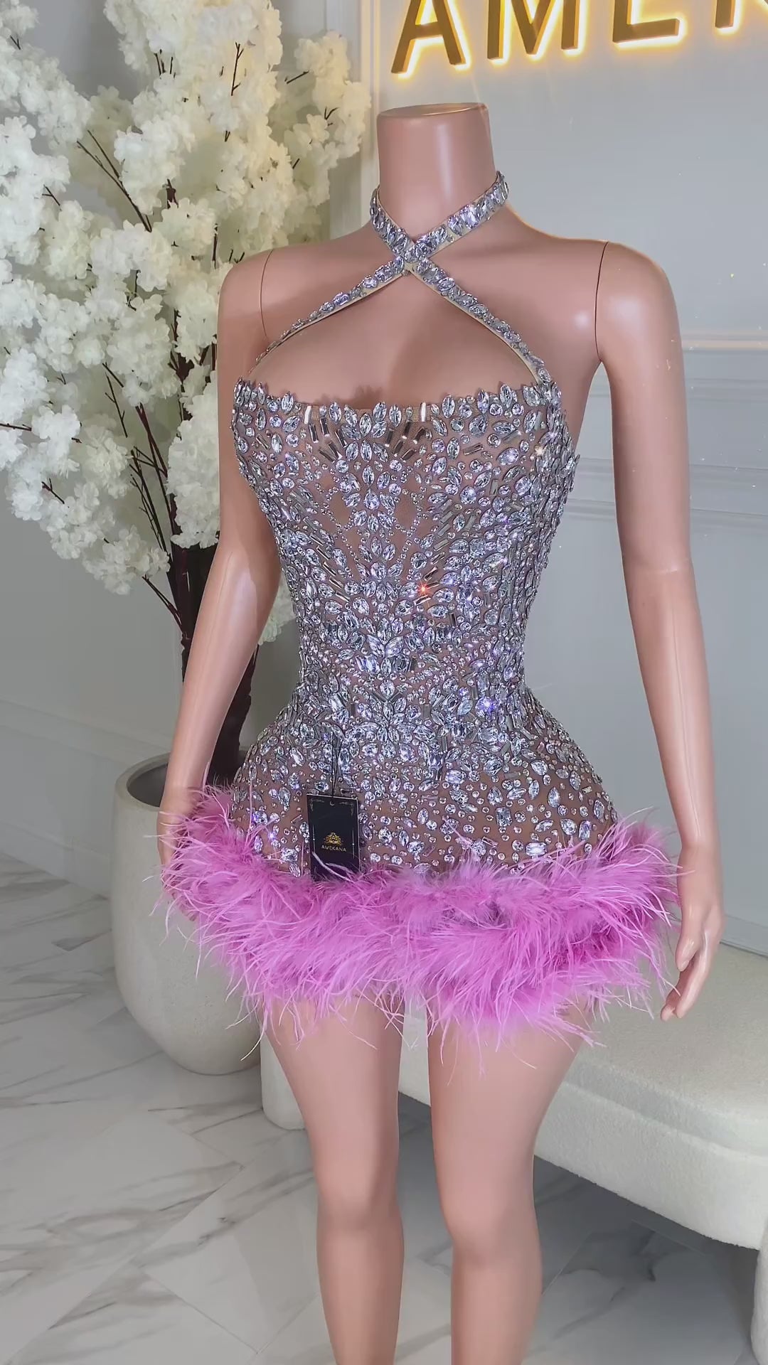 Limoris Feather Dress(Ready to ship)